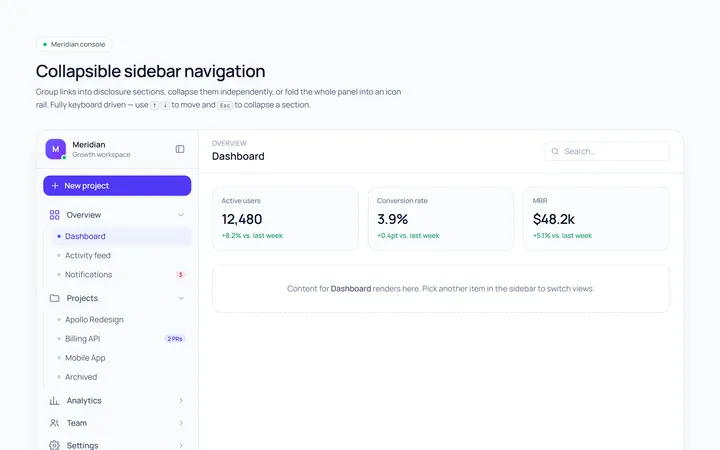 Collapsible Sidebar