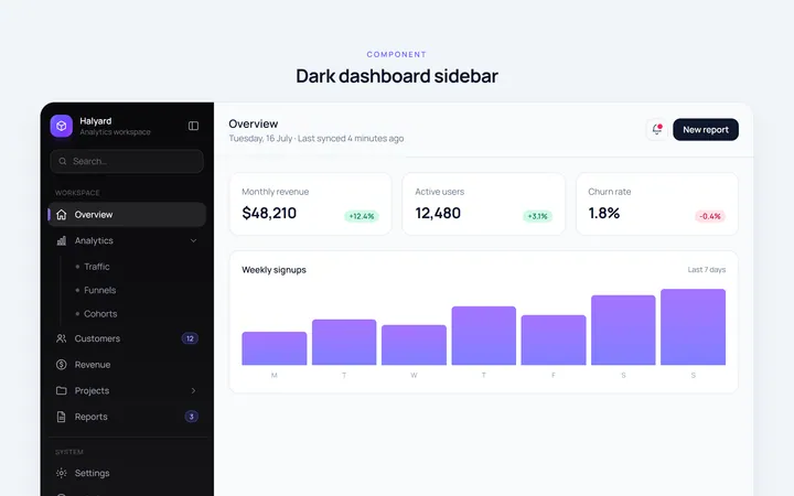 Dark Sidebar