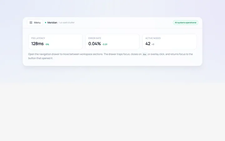 Drawer Left Sidebar