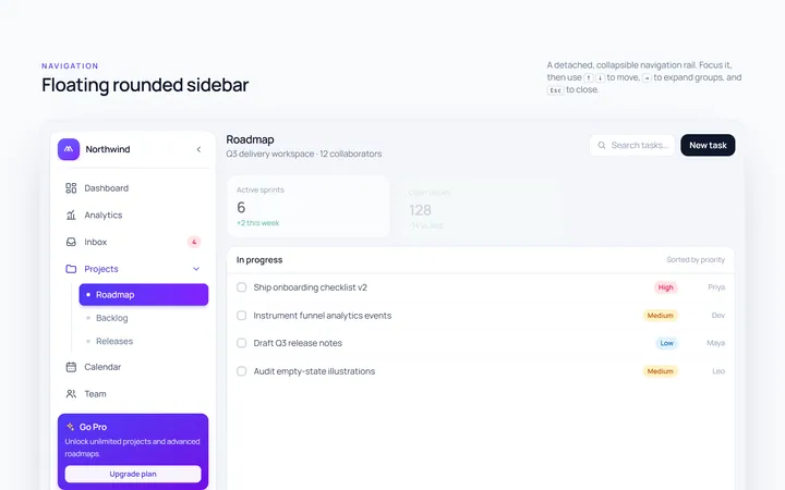 Floating Sidebar