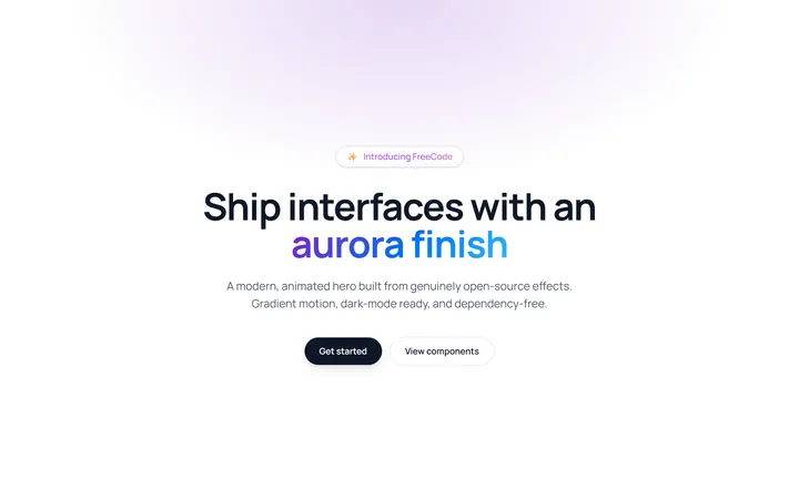 Aurora Gradient Hero