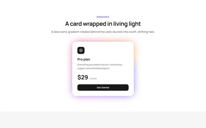 Glow Effect Card