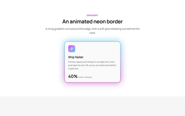 Neon Gradient Card