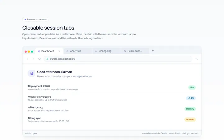 Closable Tab
