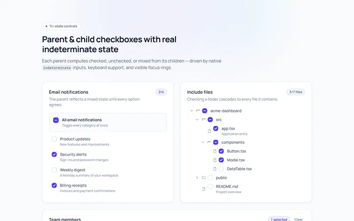 Checkbox Indeterminate Toggle