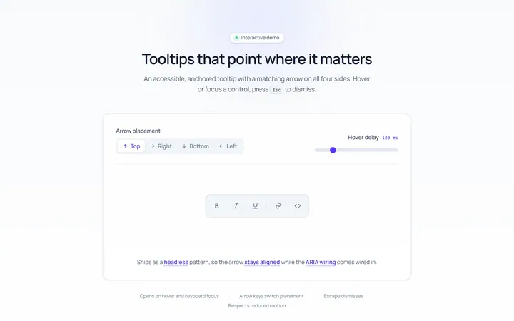 Arrow Tooltip
