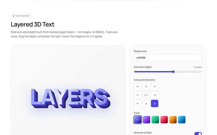 3D Text Effect