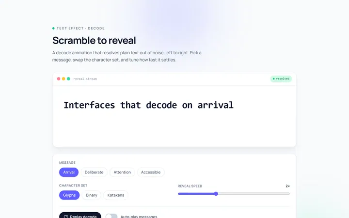 Scramble Text Effect