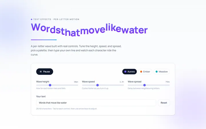 Wave Text Effect