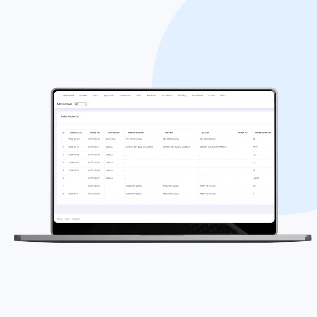 HST - Sales order page