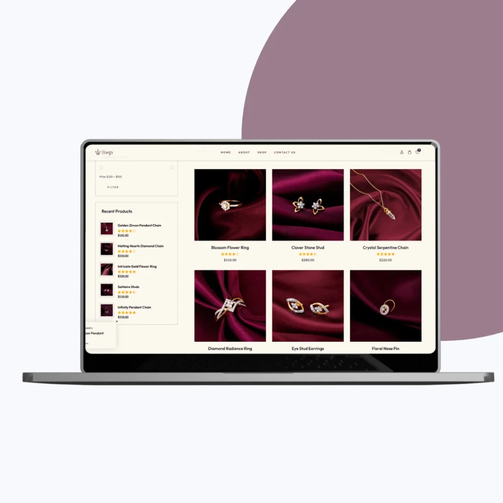 Huega - Shop page