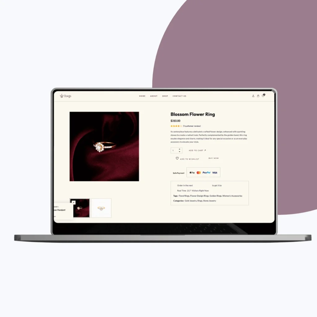 Huega - Single product page