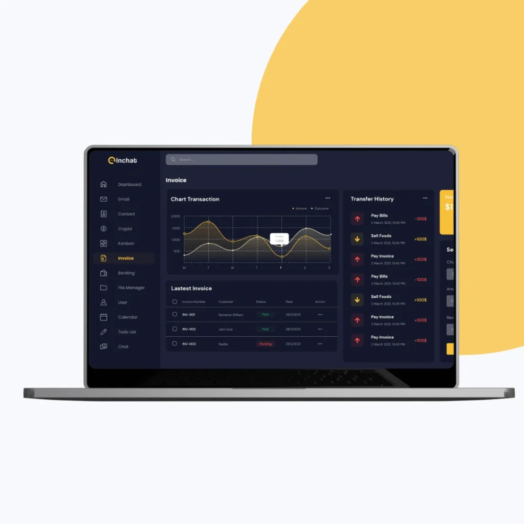 Inchat - Invoice section