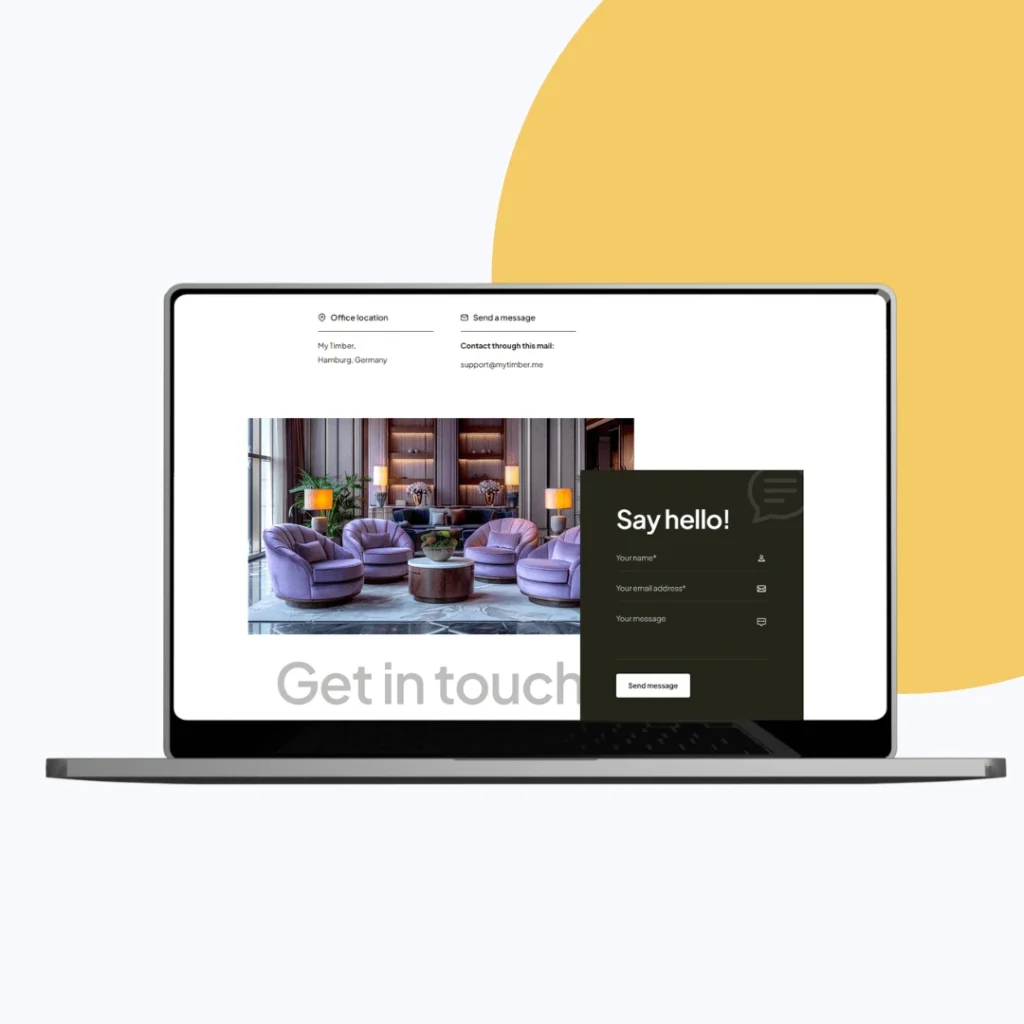 Mytimber - Contact page