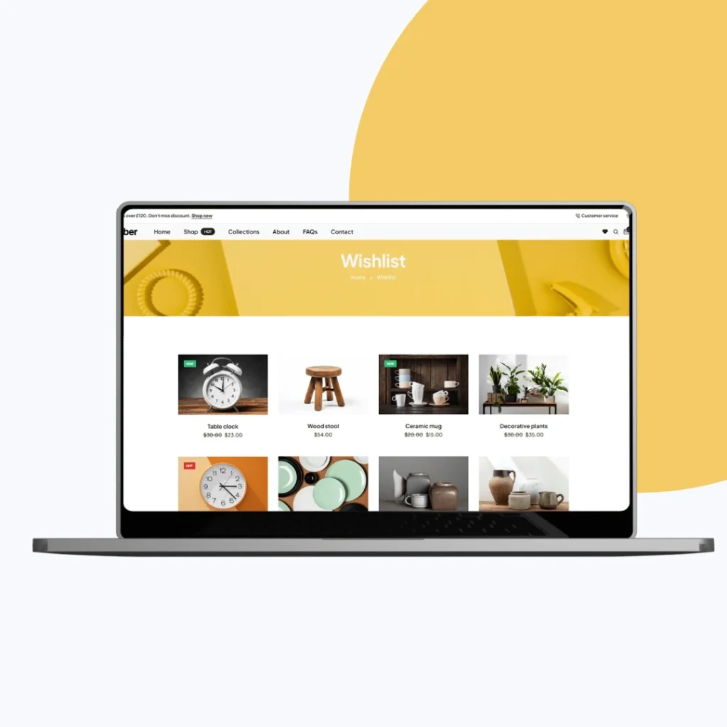 Mytimber - Wishlist page