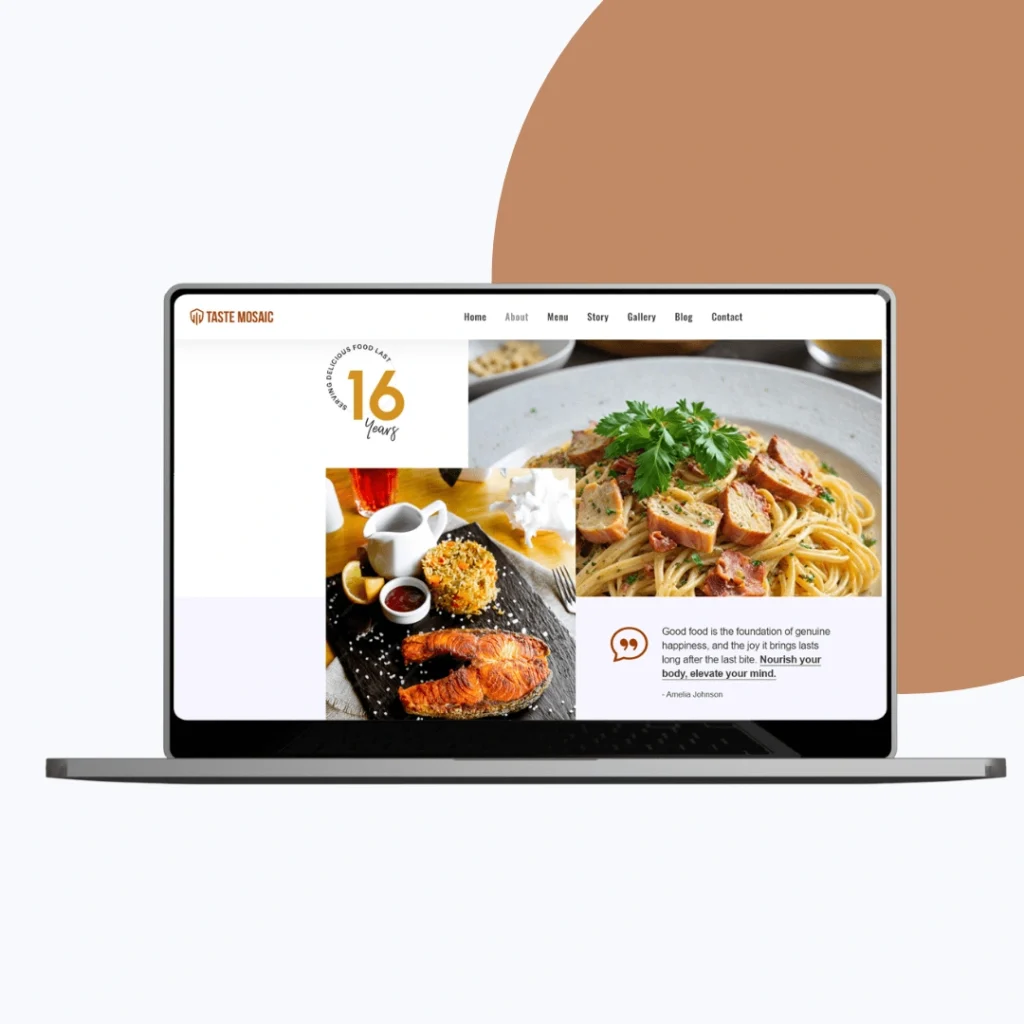 Tastemosaic - about section