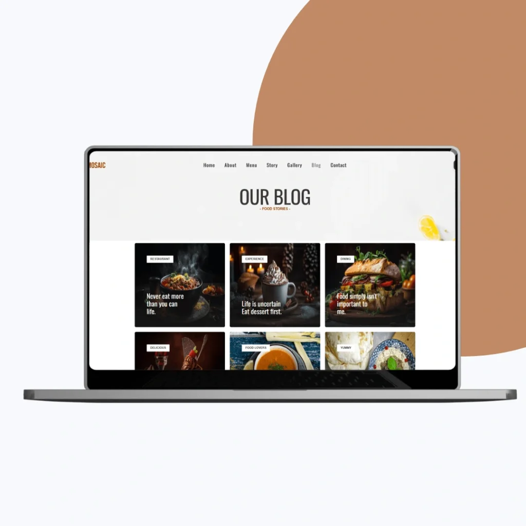 Tastemosaic - blog section