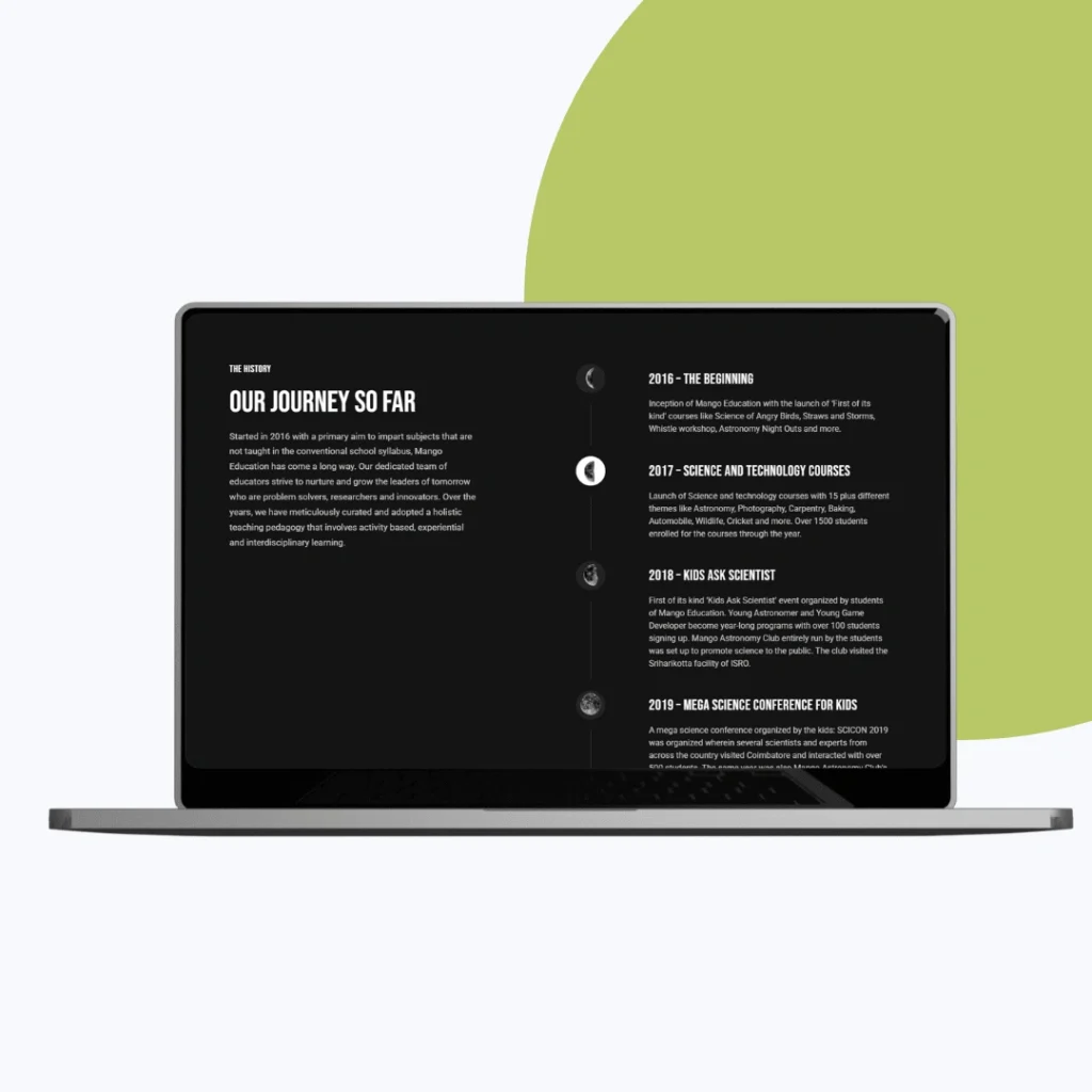 Mango Education - About page