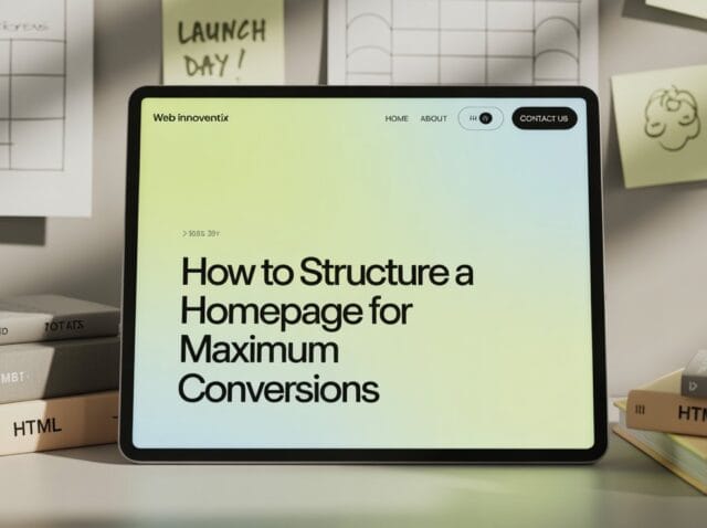 how to structure a homepage for maximum conversions